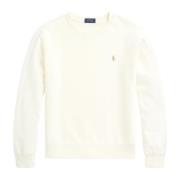 Beige Sweater med Broderet Pony