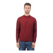 Bordeaux Sweater Macrologo Præget Stof