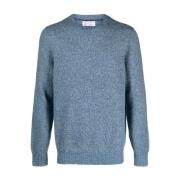 Lysblå Alpaca Crewneck Sweater