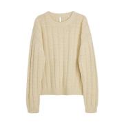 Vinkel Sweater i Off White