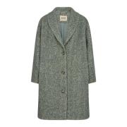 Herringbone Coat Jakke Grøn