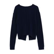 Navy Blue Striktrøje