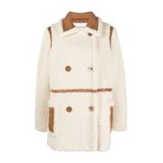 Chloe Faux Shearling Jakke - Hvid