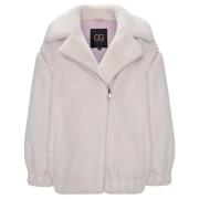 Hvid Faux Fur Coat Marilyn