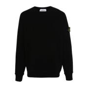 Sort Sweater med Kompas Badge