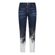 Blå Flare Bottom Jeans