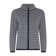 Marine Zip Cardigan med Turtleneck