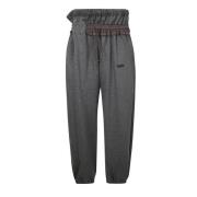 Bred Ben Trackpants med Elastisk Talje