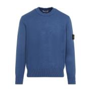 Blå Bomuld Crewneck Sweater AW24