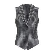 Sort Blazer Elegant Stretch Vest