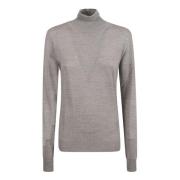 Grå Rullekrave Sweater