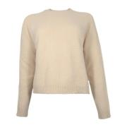 Elegant Crewneck Sweater Febisan Ivory