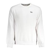 Hvid Sweatshirt med Lange Ærmer Broderet Logo