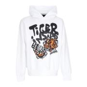 Tiger Hoodie Hvid Letvægts Hoodie