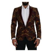 Elegant Multifarvet Blazer Uldblanding