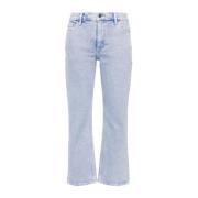 Blå Vasket Denim Jeans