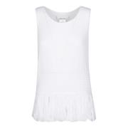 Hvid Elegant Tank Top