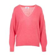 Fuchsia V-Neck Sweater