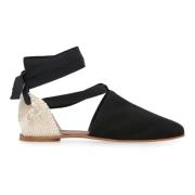 Suede Espadrilles med Snørebånd