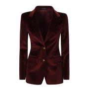 Bordeaux Fløjl Blazer