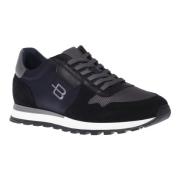 Trainers in black and grey suede and fabric