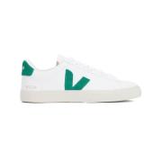 Hvide Sneakers Smaragd Accents Stilfuld