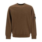 Børstet Bomuld Crewneck Sweatshirt