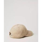 Fløjl Baseball Cap med Oval T Broderi