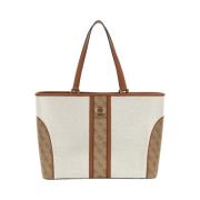 Elegant Shopper Taske i Beige