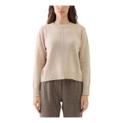 Blød uldblanding beige turtleneck