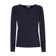 Lurex Crew Neck Strik Skjorte