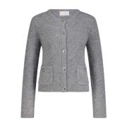 Tweed Cardigan med Alpaka