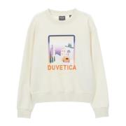 Lys Creme Grafisk Sweatshirt AW24