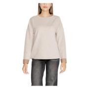 Beige Strik Rund Hals Sweater