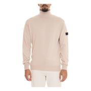 Turtleneck pullover med albue patches