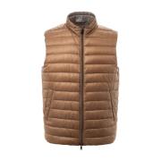 Vendbar ærmeløs puffer vest