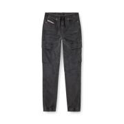 Sort Slim Stretch Panel Cargo Jeans