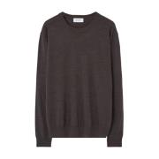 Brun Jersey Sweater med Mini Logo