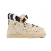 Hvid Eskimo Sneaker med Minkpels