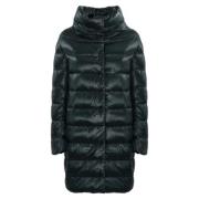 Blå Nylon Puffer Jakke