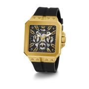 Herreur Multifunktionsur Skeleton Leo Sort, Guld GW0637G2