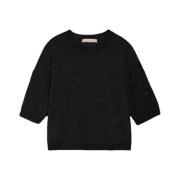 Grå Drop-Sleeve Sweater