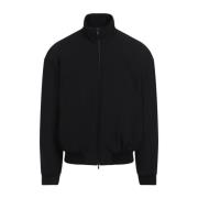 Sort High Neck Bomber Jakke