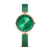 Dameur Charity 31 mm Safirglas 5 ATM Sol Slim Design Armbånd Milanese 14631-Charity