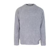 Grå Crewneck Sweater Bomuld Ciniglia