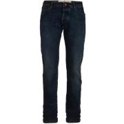 Slim Fit Mørkeblå Denim Jeans