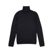 Højhalset sweater, ribmanchetter