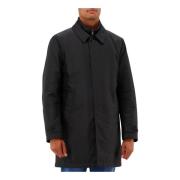 Sort Parka Jakke Elegant Stil