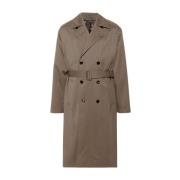 Stilfuld Trenchcoat i Kamel