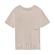 Kvinders Oversized Modal T-shirt med Logo Print